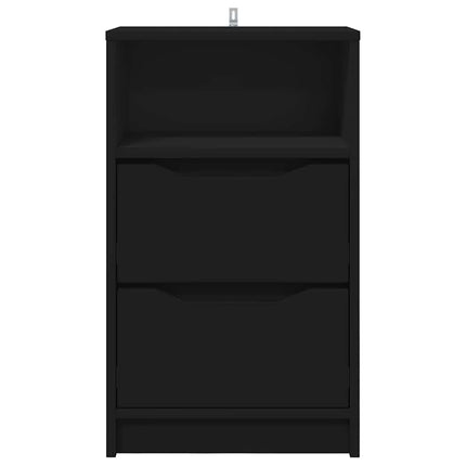 Sängbord med låda 2 pcs Svart 40 x 30 x 467 cm Konstruerat trä
