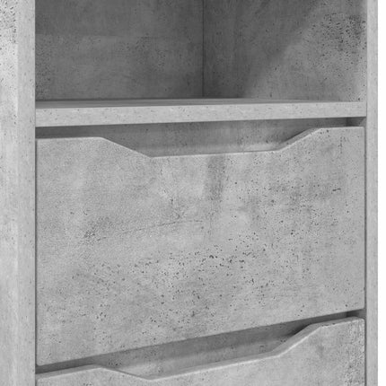 Sängbord 2 st Betonggrå 40 x 30 x 467 cm Konstruerat trä