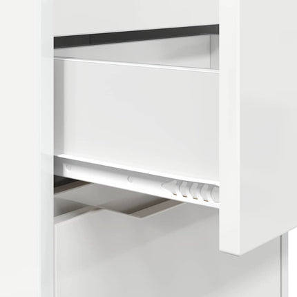Sängbord 2 pcs Högblanka vita 40 x 30 x 467 cm Konstruerat trä