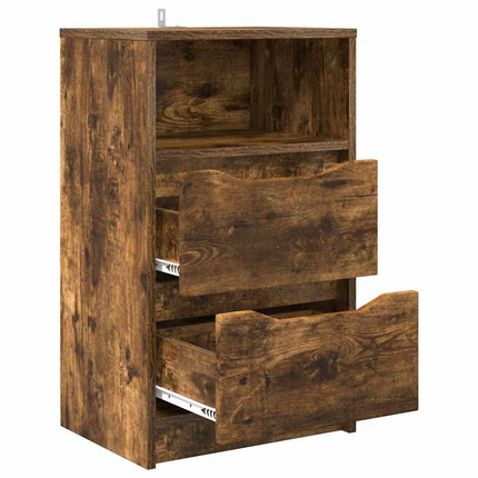 Sängbord 2 pcs Rökt ek 40 x 30 x 467 cm Konstruerat trä