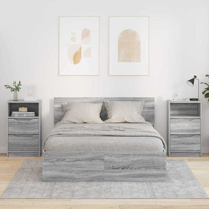 Sängbord 2 pcs Grå Sonoma 40 x 30 x 467 cm Konstruerat trä
