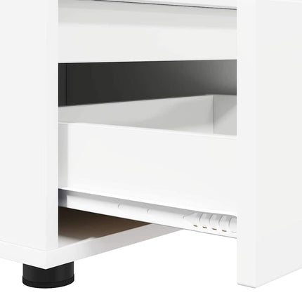 TV-skåp med låda Vit 100 x 48 x 43 cm Konstruerat trä