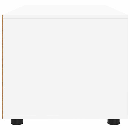 TV-skåp med låda Vit 100 x 48 x 43 cm Konstruerat trä