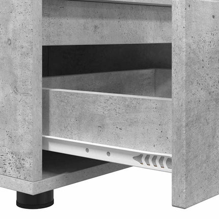 TV-skåp med låda Betonggrå 100 x 48 x 43 cm Konstruerat trä