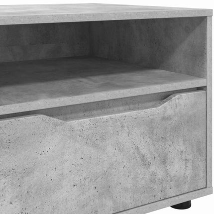 TV-skåp med låda Betonggrå 100 x 48 x 43 cm Konstruerat trä