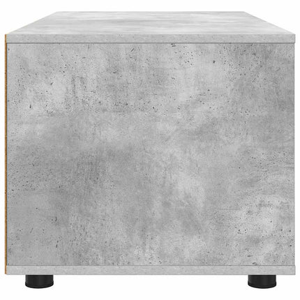 TV-skåp med låda Betonggrå 100 x 48 x 43 cm Konstruerat trä