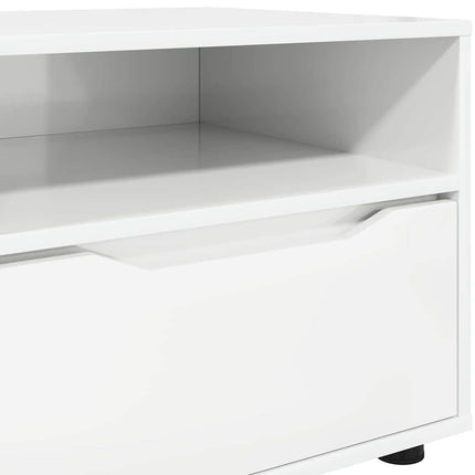 TV-skåp Högblanka vita 100 x 48 x 43 cm Konstruerat trä