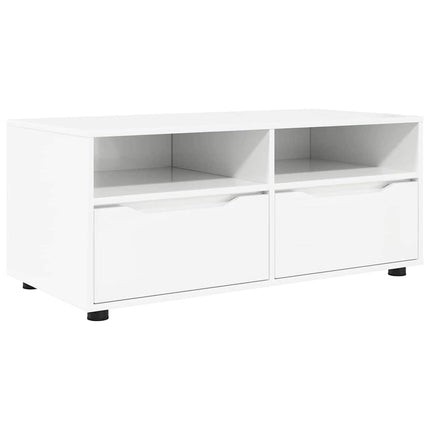 TV-skåp Högblanka vita 100 x 48 x 43 cm Konstruerat trä
