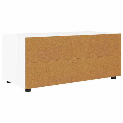 TV-skåp Högblanka vita 100 x 48 x 43 cm Konstruerat trä