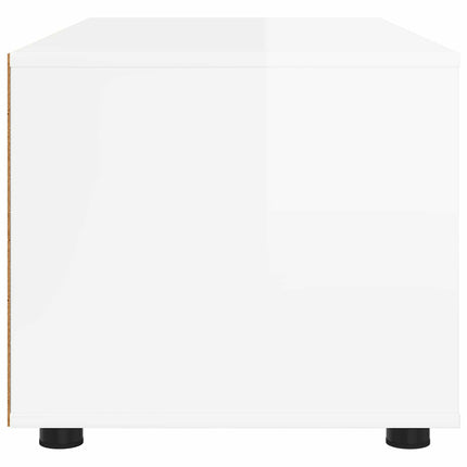 TV-skåp 100 x 48 x 43 cm Högblanka vita Konstruerat trä