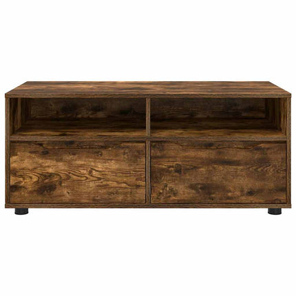 TV-skåp med låda Rökt ek 100 x 48 x 43 cm Konstruerat trä