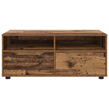TV-skåp med låda Gammalt trä 100 x 48 x 43 cm Konstruerat trä