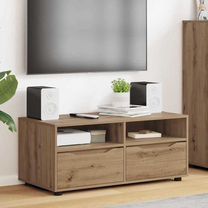 TV-skåp med låda Artisan Ek 100 x 48 x 43 cm Konstruerat trä