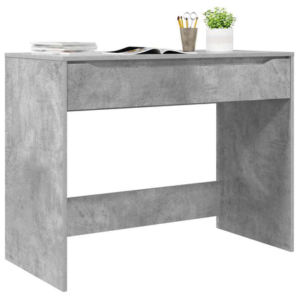 Skrivbord med låda BetongGrå 100 x 50 x 78 cm Konstruerat trä