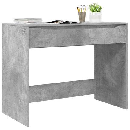 Skrivbord med låda BetongGrå 100 x 50 x 78 cm Konstruerat trä