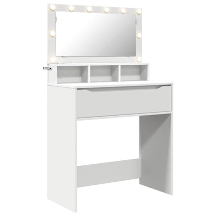 Sängrum Smyckesbord Vit 80 x 39,6 x 135 cm Konstruerat trä