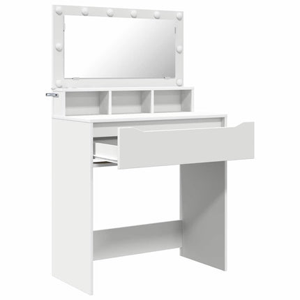 Sängrum Smyckesbord Vit 80 x 39,6 x 135 cm Konstruerat trä