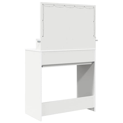 Sängrum Smyckesbord Vit 80 x 39,6 x 135 cm Konstruerat trä