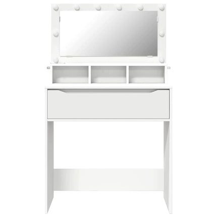 Sängrum Smyckesbord Vit 80 x 39,6 x 135 cm Konstruerat trä