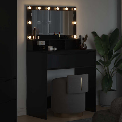 Sängrum Smyckesbord Svart 80 x 39,6 x 135 cm Konstruerat trä