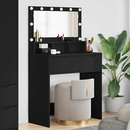 Sängrum Smyckesbord Svart 80 x 39,6 x 135 cm Konstruerat trä