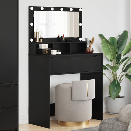 Sängrum Smyckesbord Svart 80 x 39,6 x 135 cm Konstruerat trä