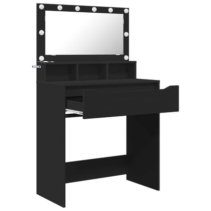 Sängrum Smyckesbord Svart 80 x 39,6 x 135 cm Konstruerat trä