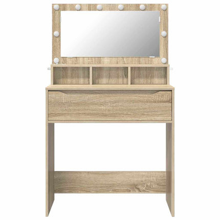 Sängrum Smyckesbord med låda Sonoma-ek 80 x 39,6 x 135 cm