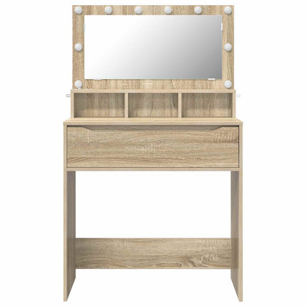 Sängrum Smyckesbord Sonoma-ek 80 x 39,6 x 135 cm