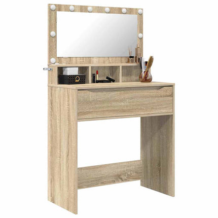Sängrum Smyckesbord med låda Sonoma-ek 80 x 39,6 x 135 cm
