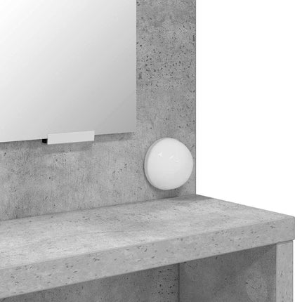 Sängrum Smyckesbord med låda Betonggrå 80 x 39,6 x 135 cm