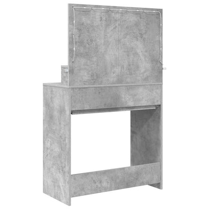 Sängrum Smyckesbord med låda Betonggrå 80 x 39,6 x 135 cm