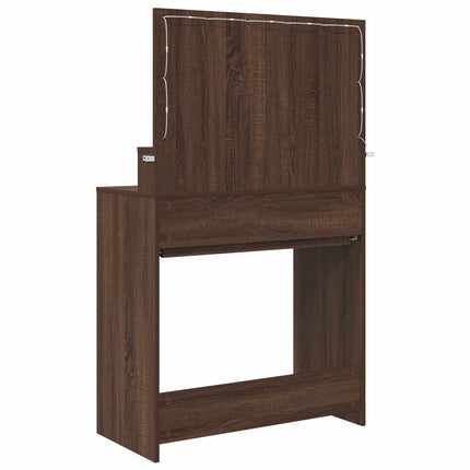 Sängrum Smyckesbord Brun Ek 80 x 39,6 x 135 cm Konstruerat trä
