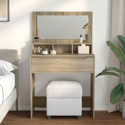 Sängrum Smyckesbord Sonoma-ek 80 x 39,6 x 135 cm