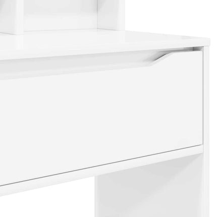 Sängrum Smyckesbord med låda Högblanka vita 80 x 39,6 x 135 cm