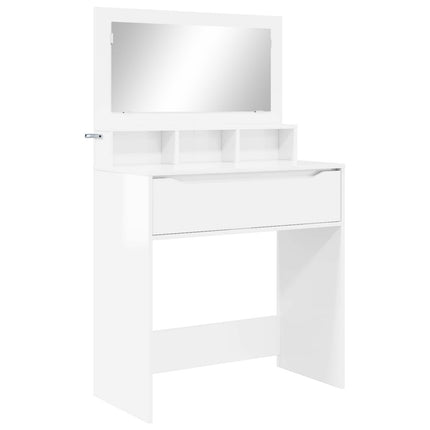 Sängrum Smyckesbord Högblanka vita 80 x 39,6 x 135 cm
