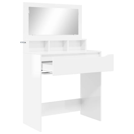 Sängrum Smyckesbord Högblanka vita 80 x 39,6 x 135 cm