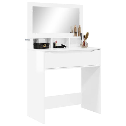 Sängrum Smyckesbord Högblanka vita 80 x 39,6 x 135 cm