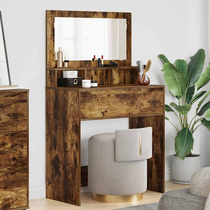 Sängrum Smyckesbord Rökt ek 80 x 39,6 x 135 cm Konstruerat trä
