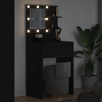 Sängrum Smyckesbord Svart 80 x 39,6 x 135 cm Konstruerat trä
