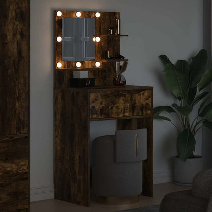 Sängrum Smyckesbord Rökt ek 80 x 39,6 x 135 cm Konstruerat trä