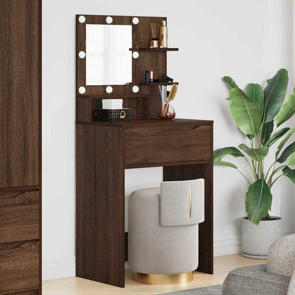 Sängrum Smyckesbord Brun Ek 80 x 39,6 x 135 cm Konstruerat trä