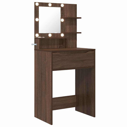 Sängrum Smyckesbord Brun Ek 80 x 39,6 x 135 cm Konstruerat trä