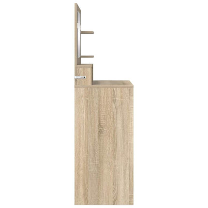 Sängrum Smyckesbord med låda Sonoma-ek 80 x 39,6 x 135 cm