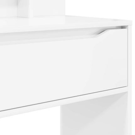 Sängrum Smyckesbord Högblanka vita 80 x 39,6 x 135 cm
