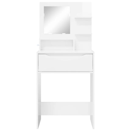 Sängrum Smyckesbord Högblanka vita 80 x 39,6 x 135 cm