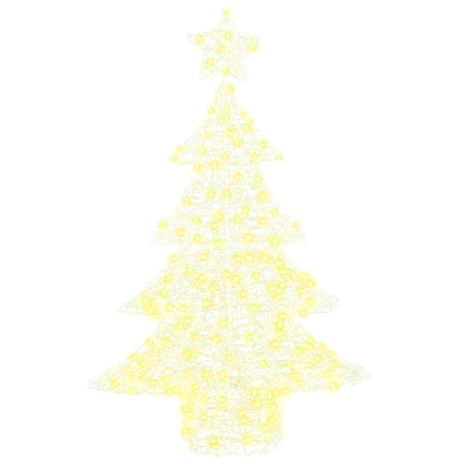Julgran med 100 LED-lampor Varmvit 120 cm Akryl