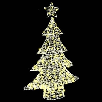 Julgran med 100 LED-lampor Varmvit 120 cm Akryl
