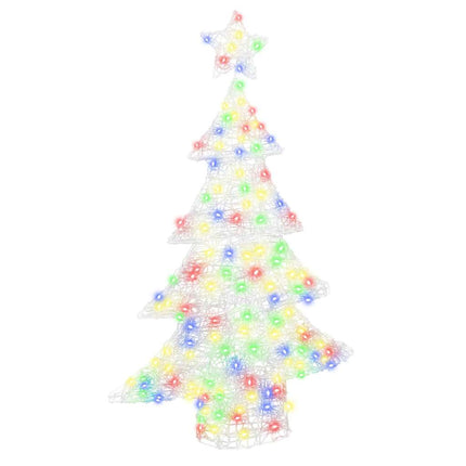 Julgran med 100 LED-lampor Flerfärgsdesign 120 cm Akryl