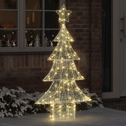 Julgran med 160 LED-lampor Varmvit 150 cm Akryl
